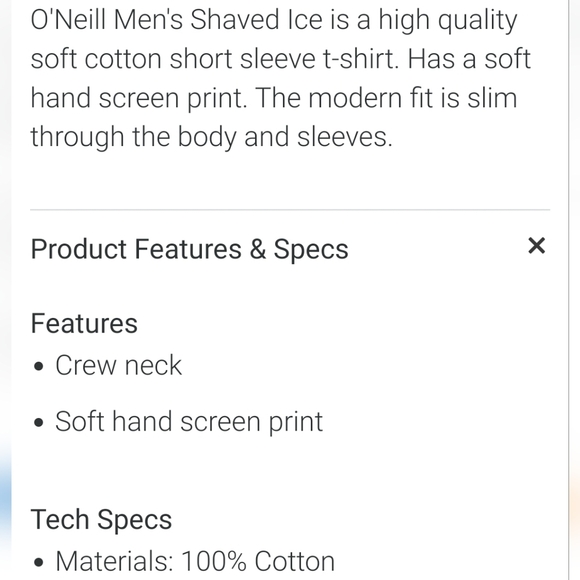 NWT Men's O'Neil Shaved Ice T-shirt - Picture 7 of 7